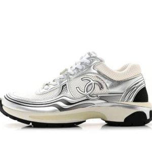 Chanel CC Logo-Appliqué Paneled Sneakers