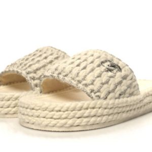 Chanel Braided Knit CC Mules