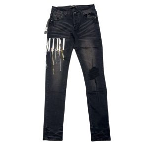 Straight Fit Jeans “Paint Drip Logo”